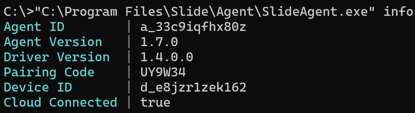 Slide Agent silent install
