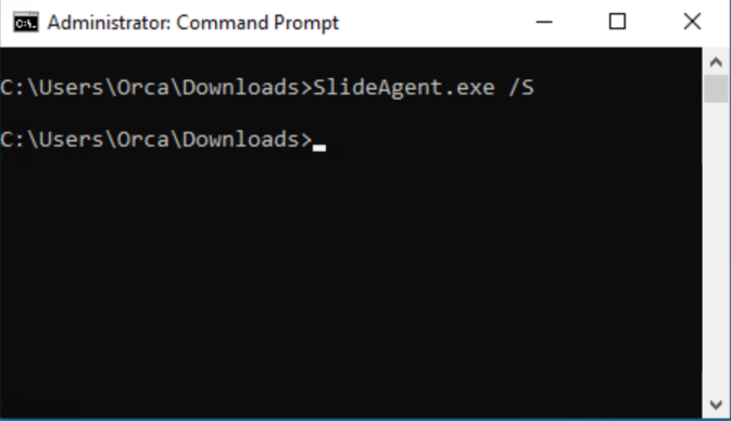 Slide Agent silent install