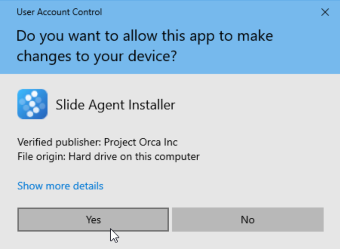 Slide Agent installation