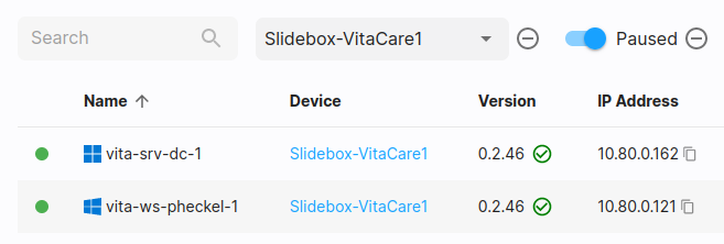 Slide Agent searching and filtering