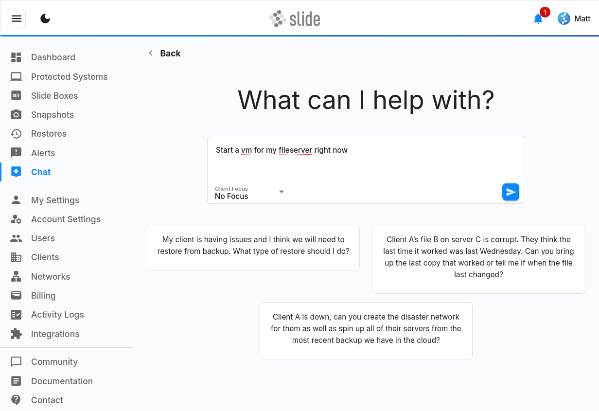 Slide Chat: New Chat