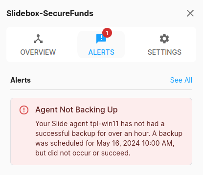 Slide Box alerts