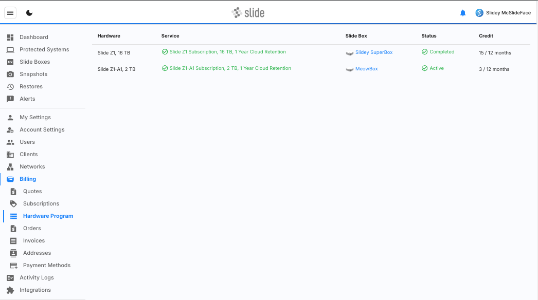 Slide Subscriptions