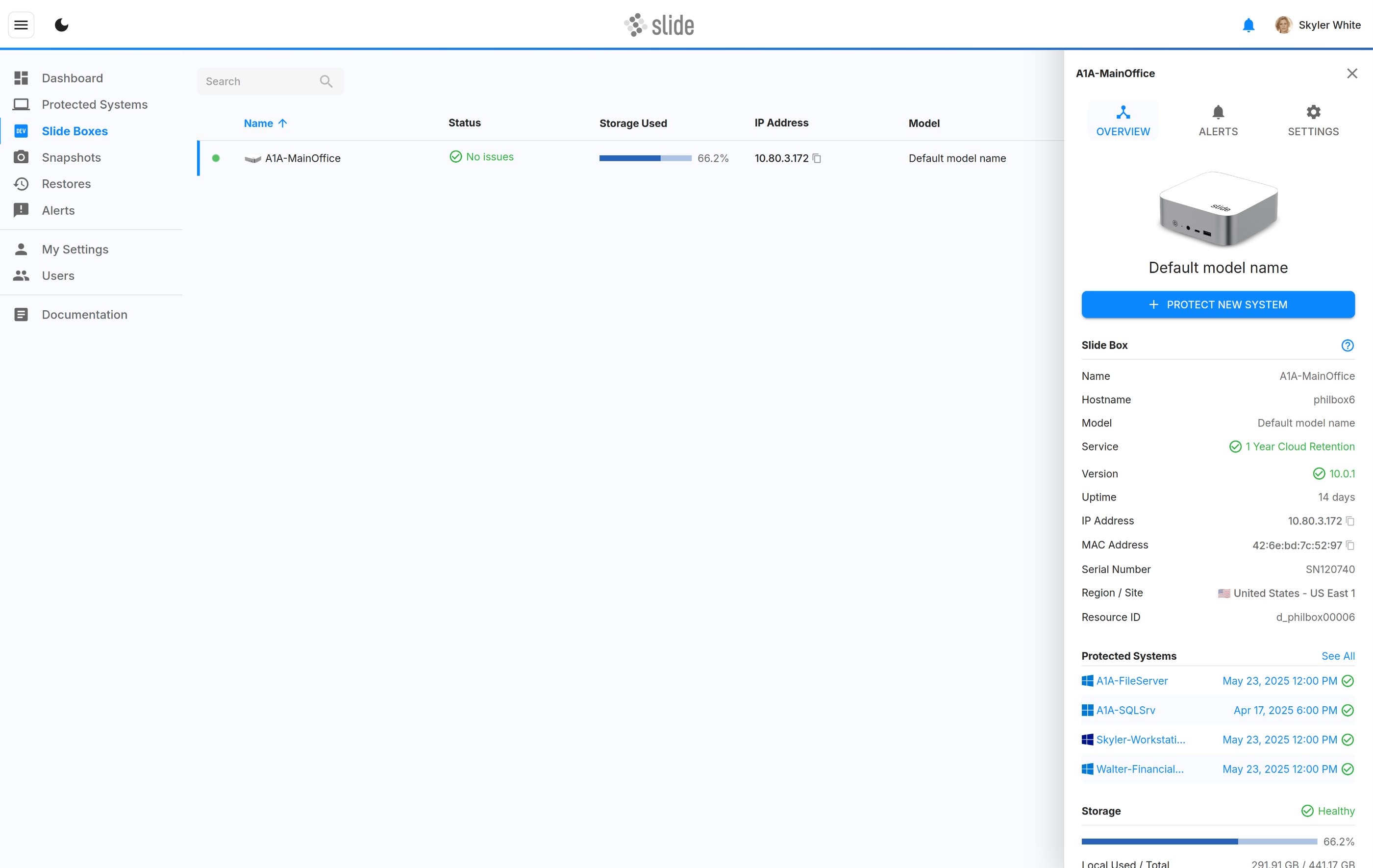 Slide Boxes, as client user