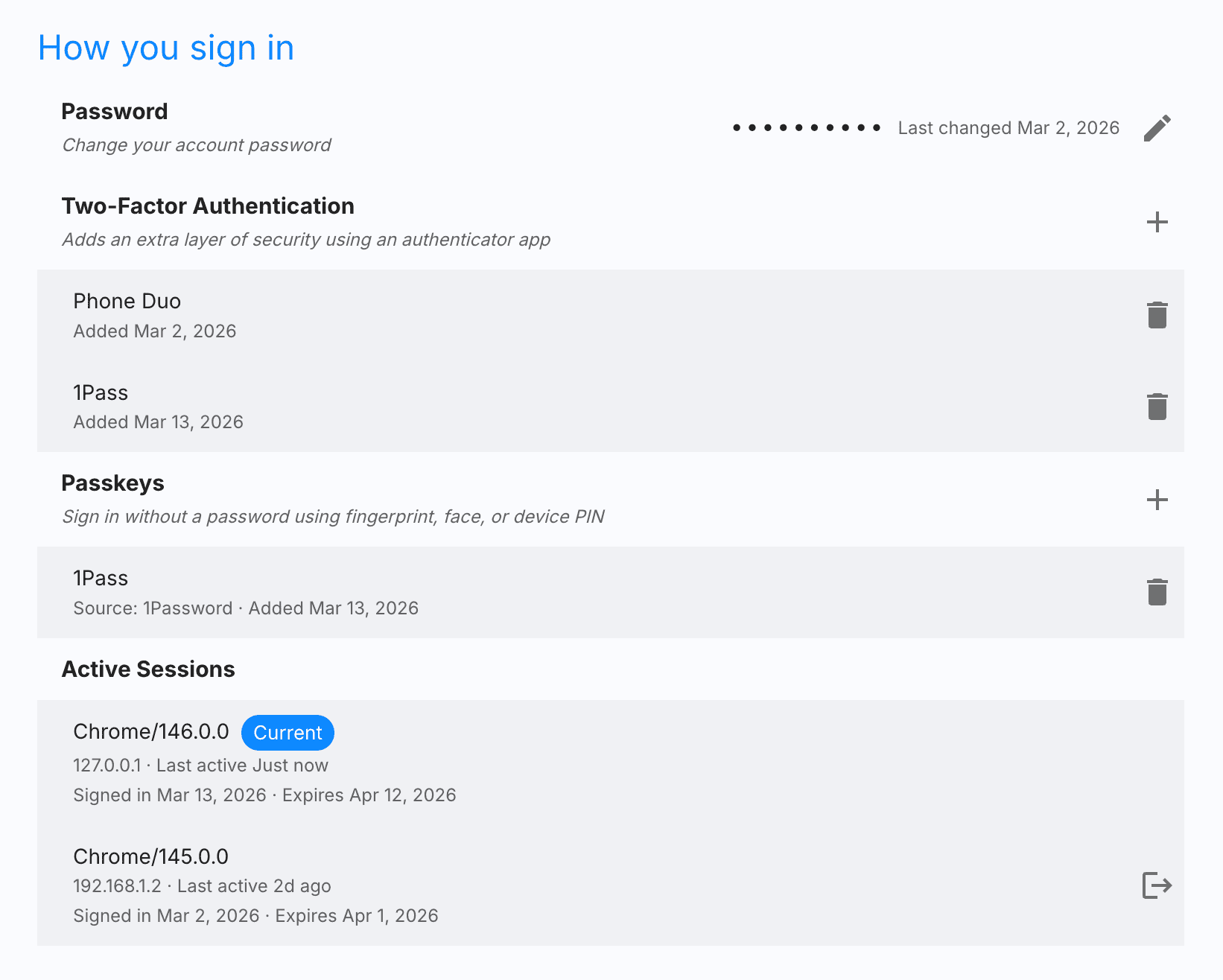 How you sign in