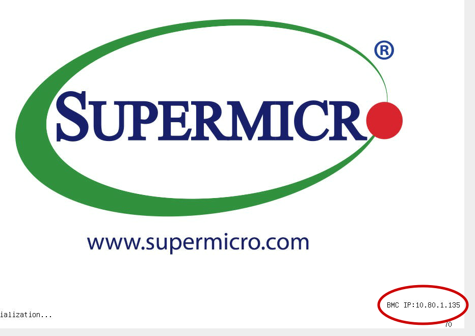 Supermicro BMC IP address display